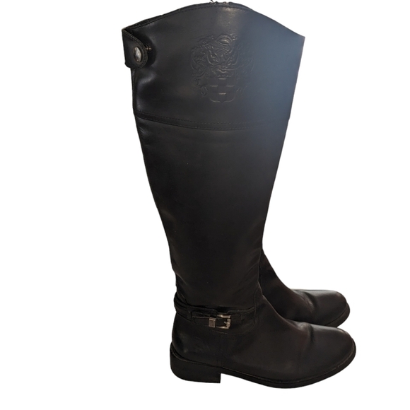 Vince camuto VC Kable black Leather riding boots size 6.5 - Picture 3 of 10